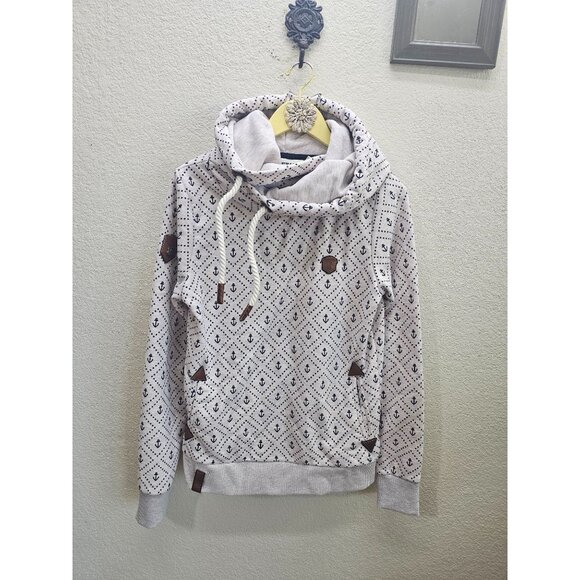 Naketano Women's Sweatshirt Hooded XL Nautical Asymmetric - Picture 2 of 10